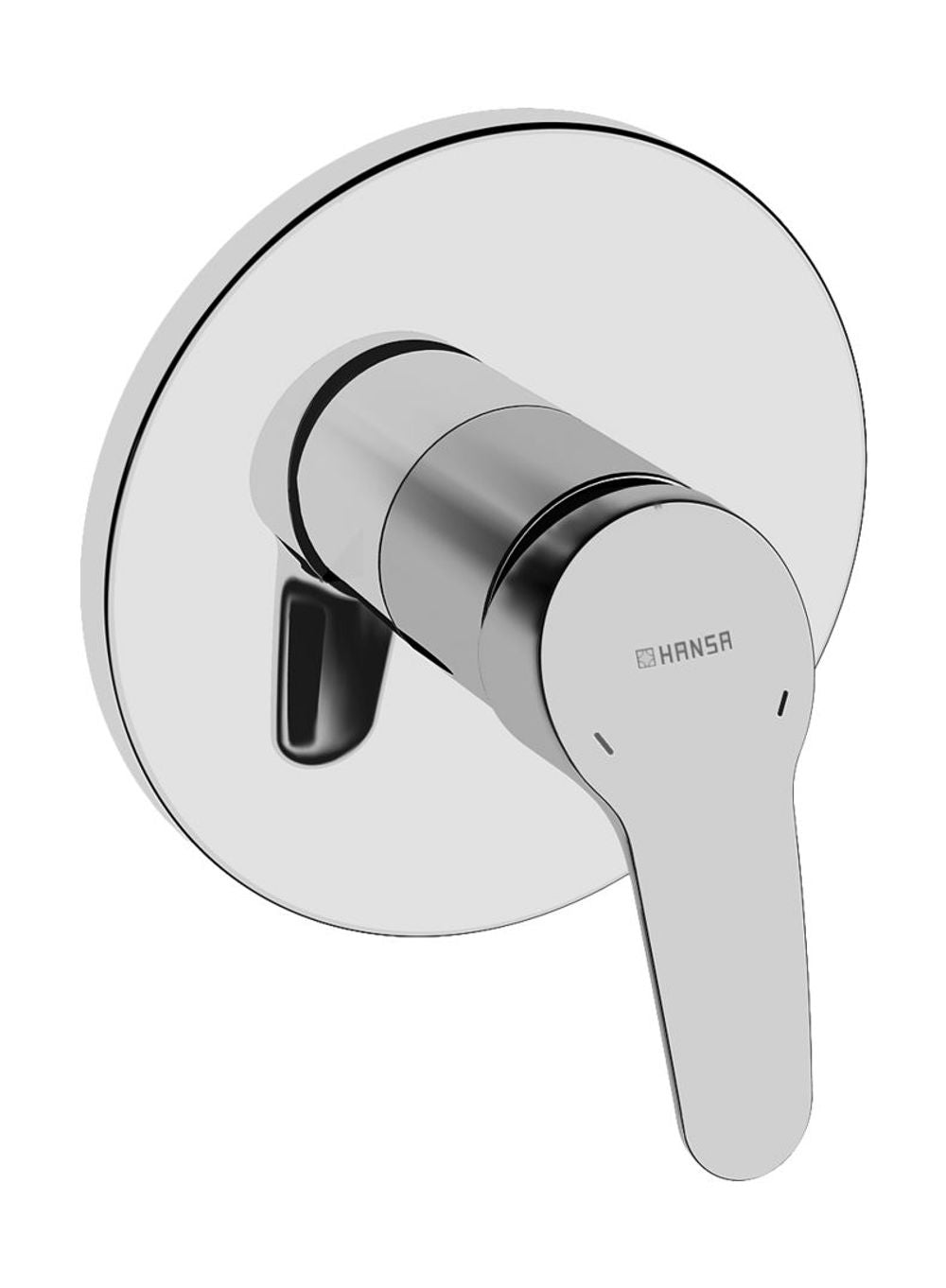 HANSA Einhebelmischer Fertigmontageset für Brausebatterie HANSAMIX 8185 Rosette rund Chrom, 81859083