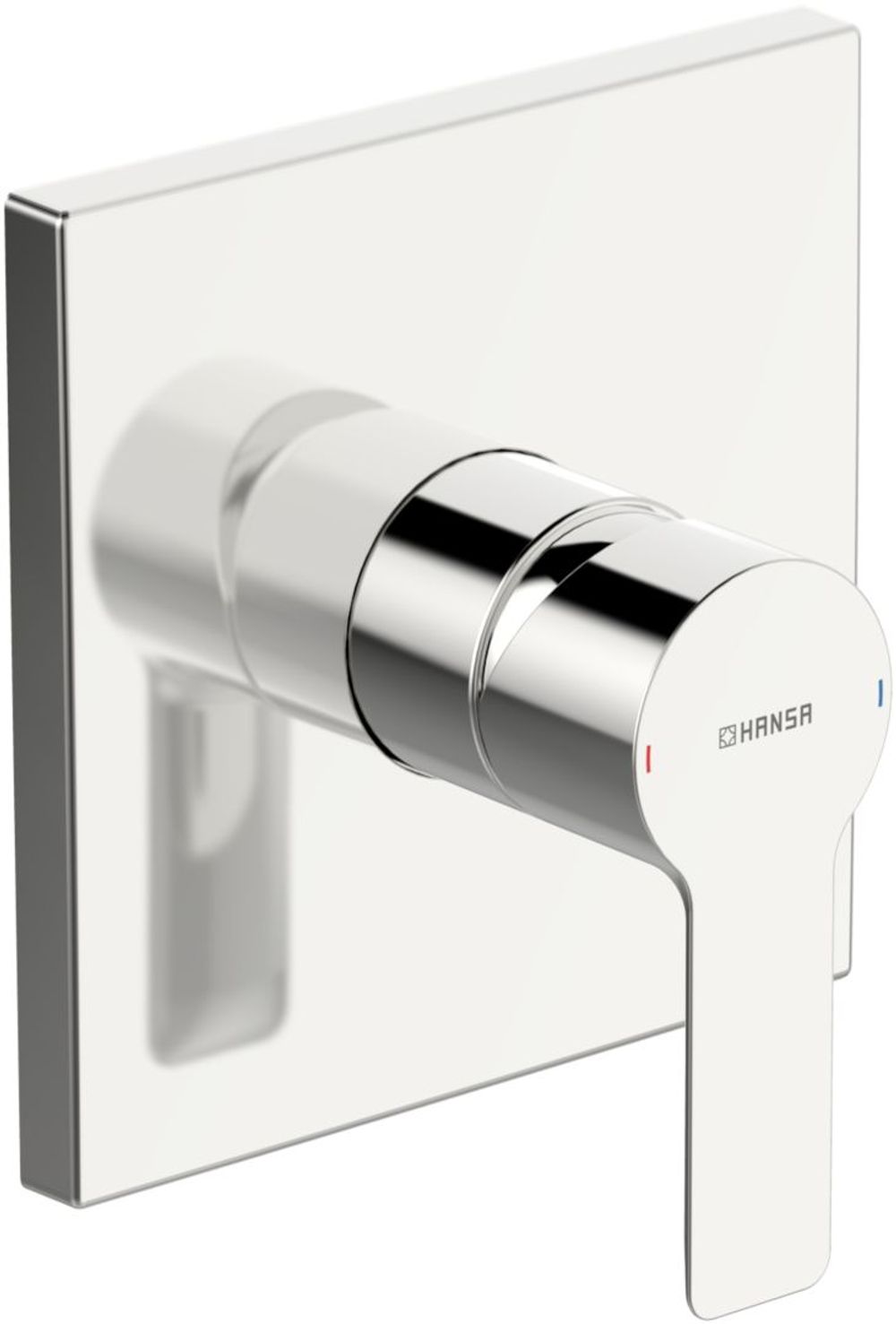 HANSA Einhebelmischer Fertigmontageset für Brausebatterie HANSALIGNA 8387 Rosette eckig Chrom, 83879513