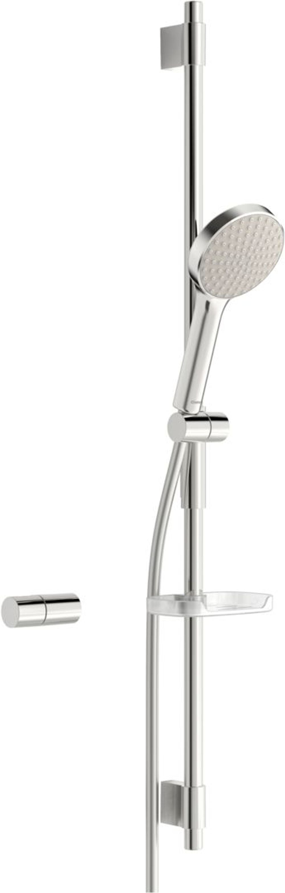 HANSA Wandstangengarnitur HANSAACTIVEJET 8437 1-strahlig Chrom/Hellgrau, 84370110