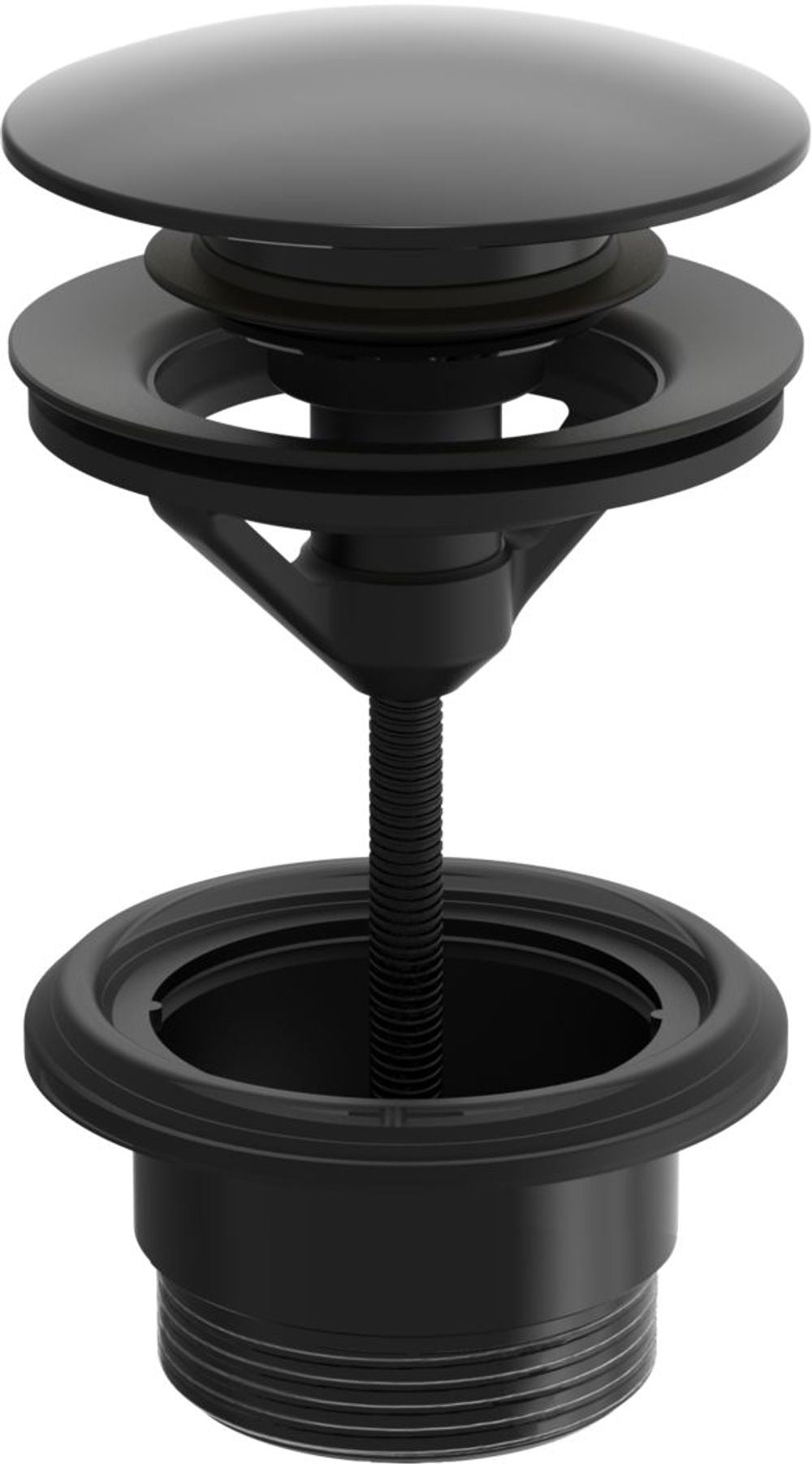 HANSA Ablaufgarnitur Push-Open HANSA 0764 Matt-Schwarz, 0764010033
