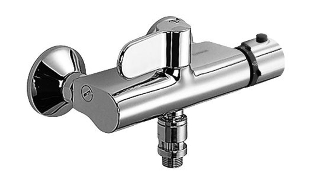 HANSA Brausebatterie HANSATEMPRA 0824 mit Sicherungseinrichtung DN15 Chrom, 08240282