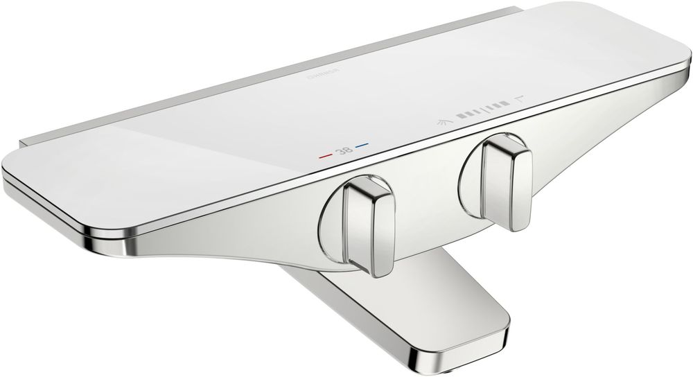 HANSA Wafü und Brausebatterie HANSAEMOTION 5864 Ausladung 137 mm DN15 Chrom/Weiss, 5864217182
