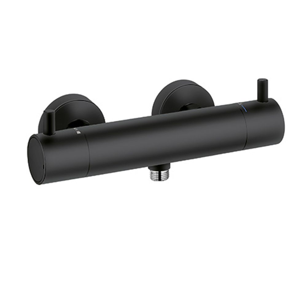 KLUDI BOZZ Therm.-Brausearmatur ohne Brausegarnitur mattschwarz, 352033938