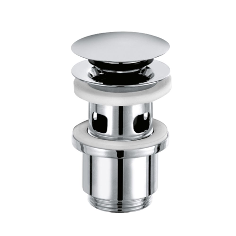 KLUDI Push-Open Ablaufventil für WT mit Überlauf chrom, 1042405-00