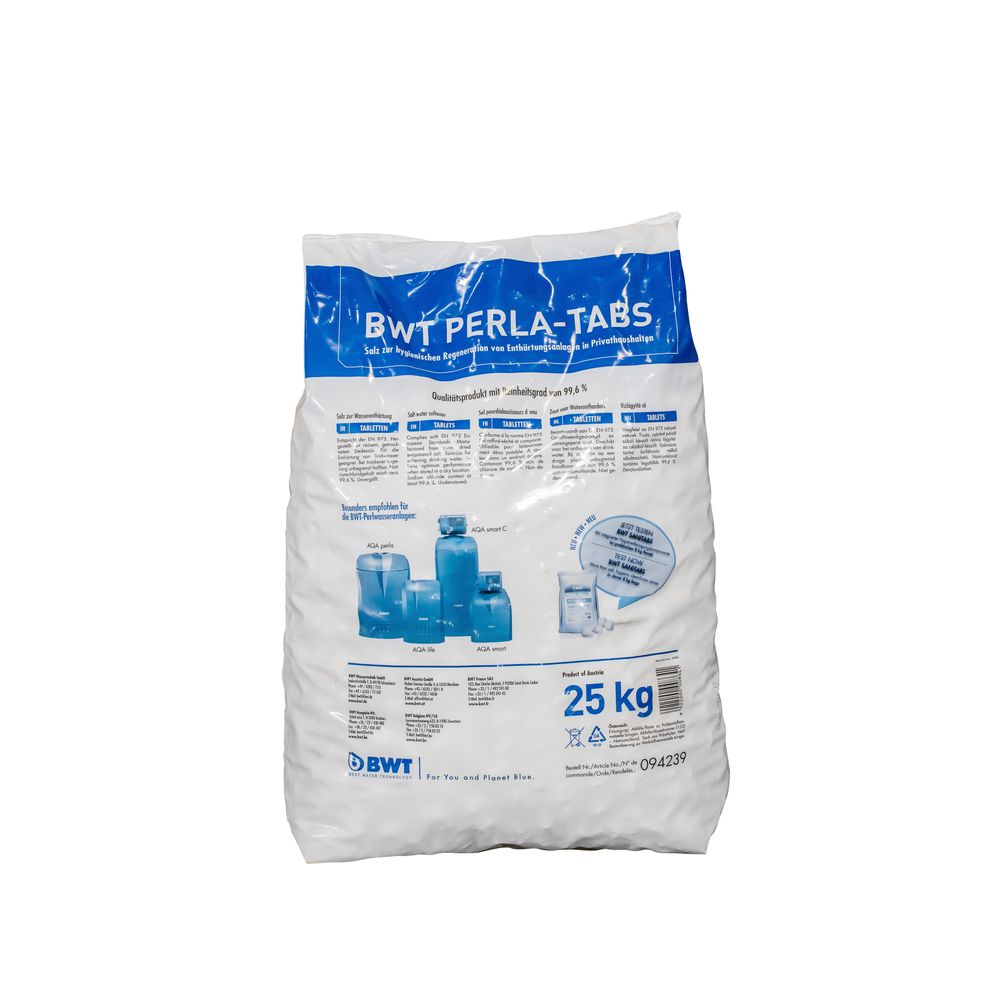 BWT Regeneriermittel Perla Tabs Siedesalz DIN 19604, 25 kg, 94239