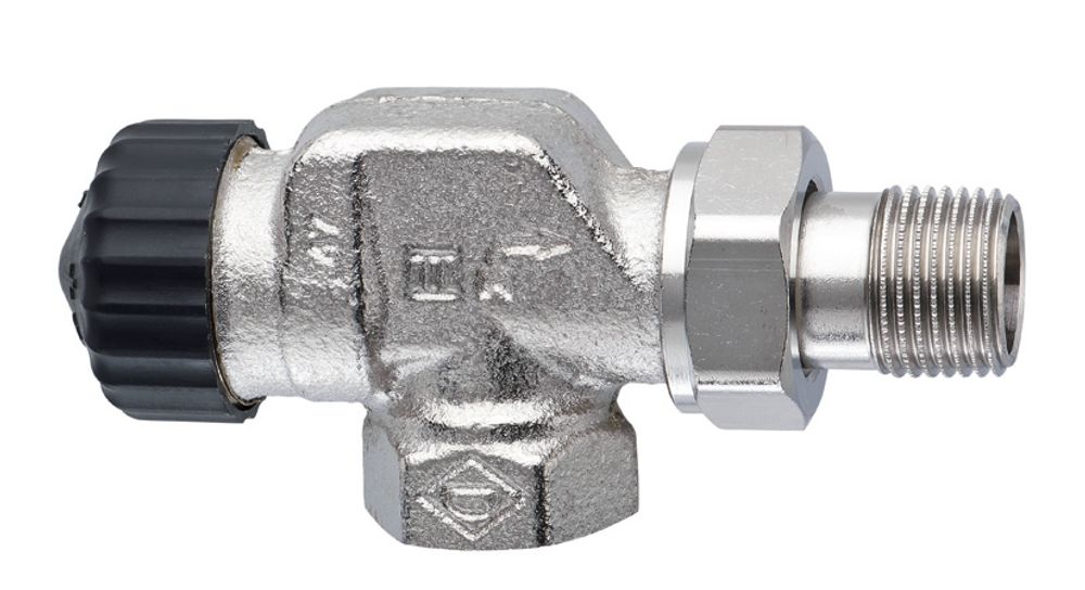 HEIMEIER Thermostat-Ventilunterteil mit geringem Widerstand, Axialform, DN10, 2245-01.000