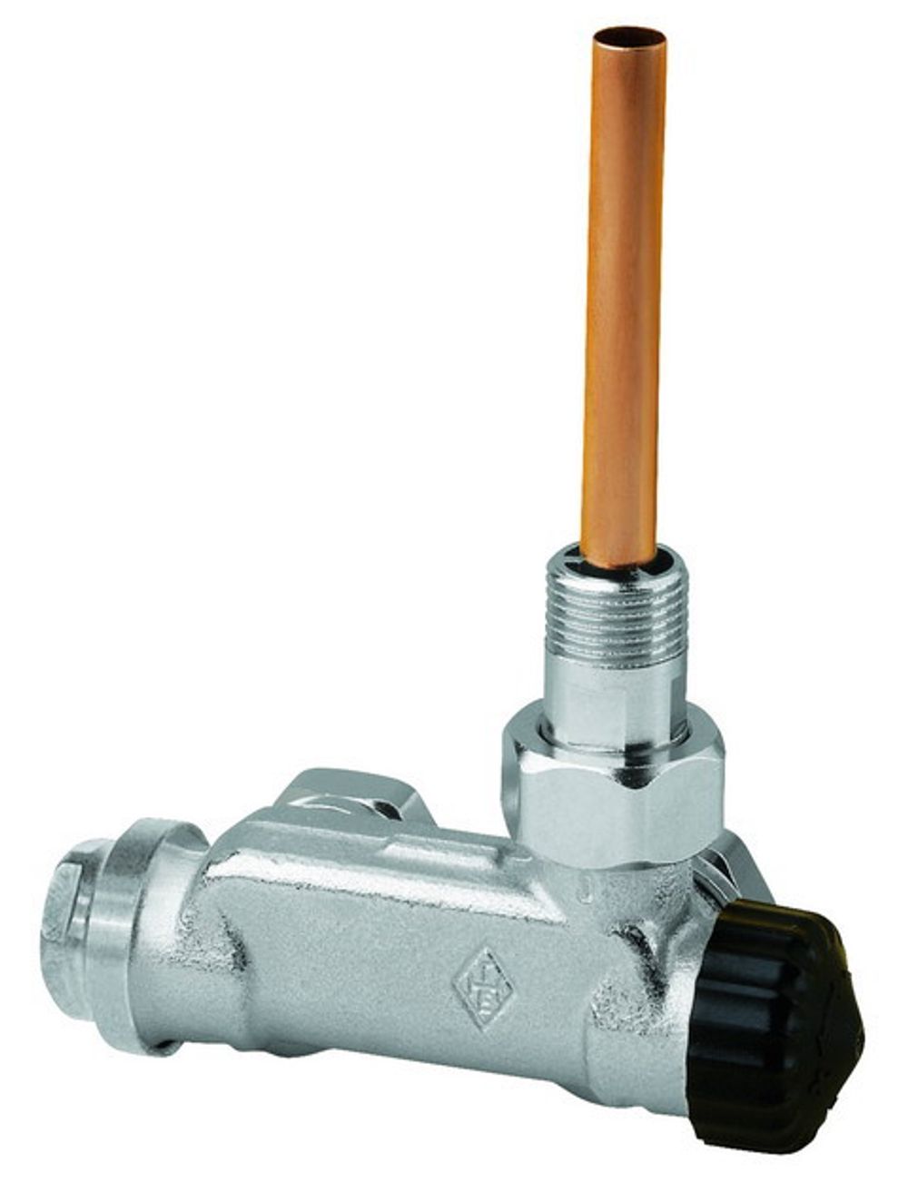 HEIMEIER Ventil E-Z Einrohr Eckform, DN 15, mit Tauchrohr, 3877-02.000