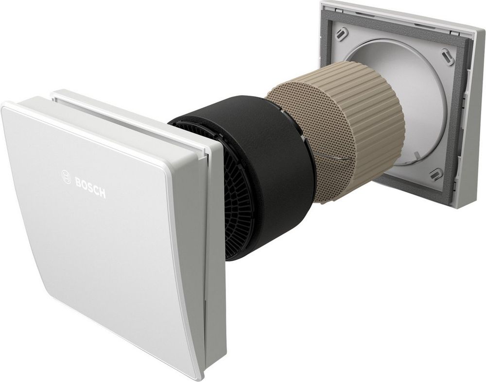 BOSCH dezentrale Lüftung V3000D 55 /K Komplettset: mit Montagerohr und Hauben, 7738113829
