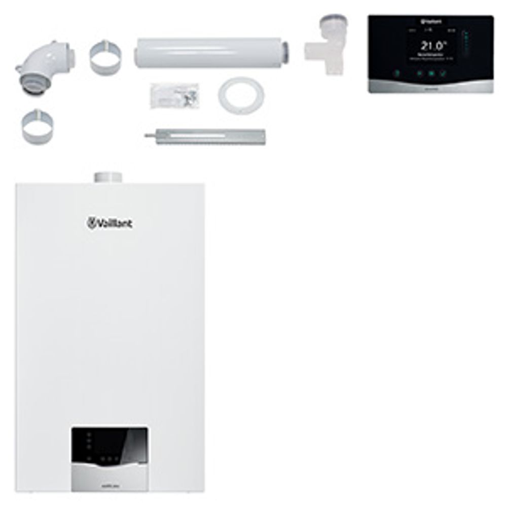 Vaillant Paket 1.195 Mehrfachbel. 2er VC 20CS/1-5, VRT 380/2, inkl. Abgasleit., 8000014521