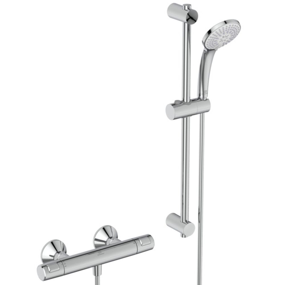Ideal Standard Brausethermostat AP Ceratherm T25 Ausld.80mm Brausestange 600mm Chrom, A7203AA