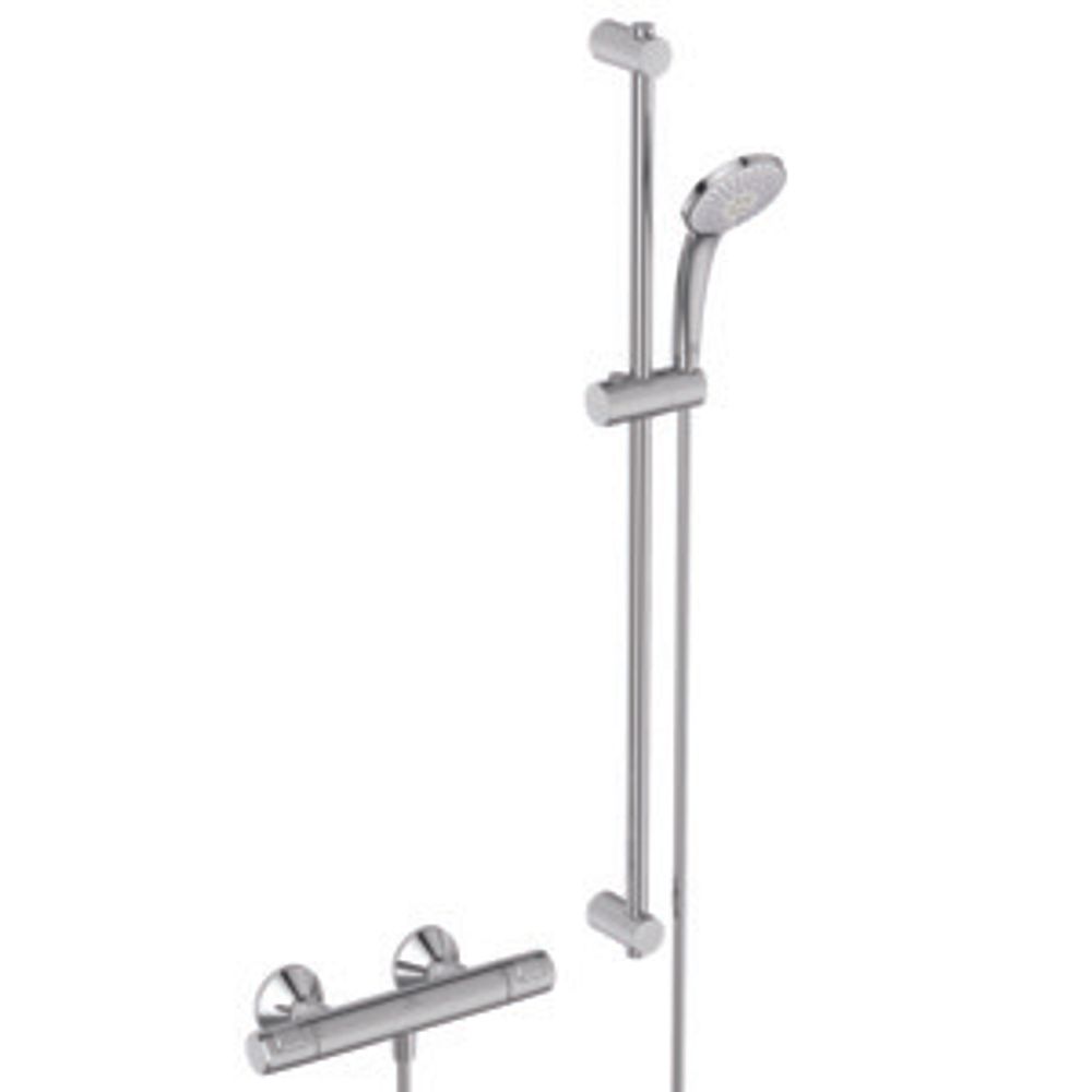 Ideal Standard Brausethermostat AP Ceratherm T25 Ausld.80mm Brausestange 900mm Chrom, A7204AA