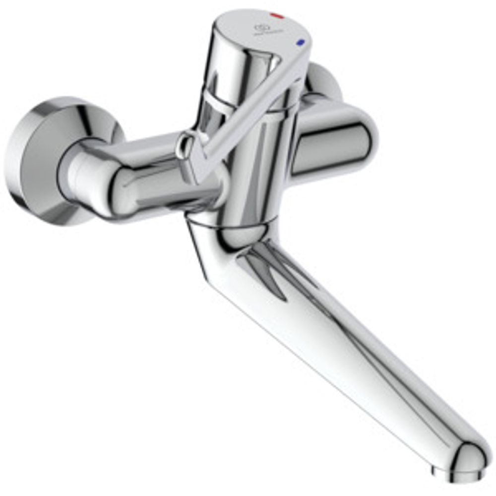 Ideal Standard WWT-Sicherheitsarm.Ceraplus,n.absperr S-Anschl., Hebel 180mm,Ausld.258mm,Chrom, B8316AA