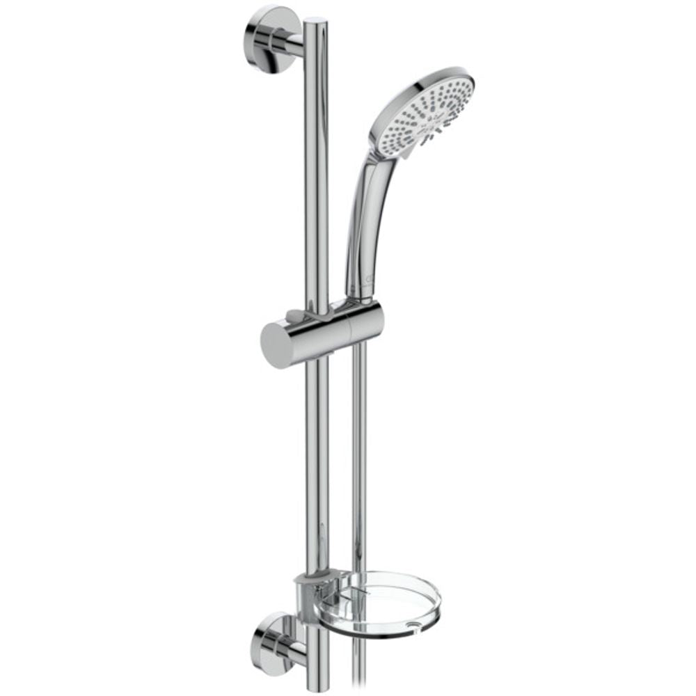 Ideal Standard Brausekombination Idealrain 600mm 3-Funktionshandbrause, d:100mm Chrom, B9415AA