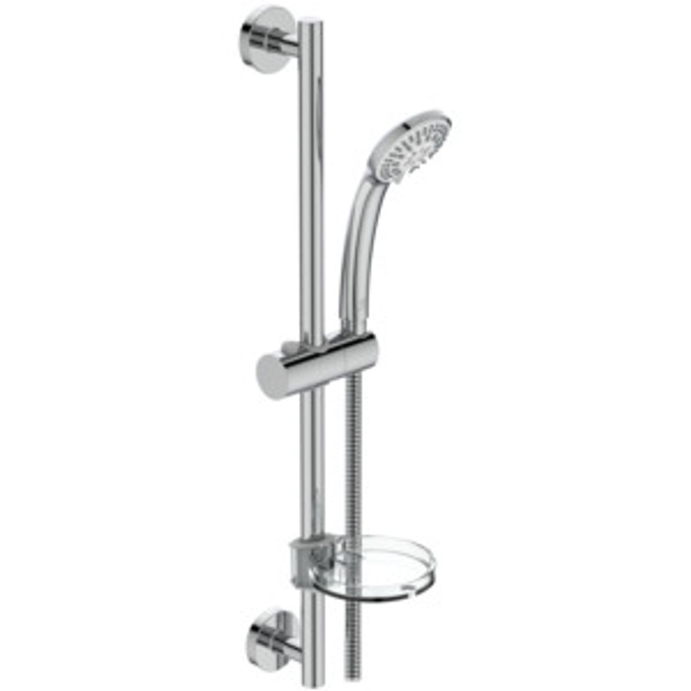 Ideal Standard Brausekombination Idealrain 600mm 3-Funktionshandbrause d:80mm Chrom, B9503AA