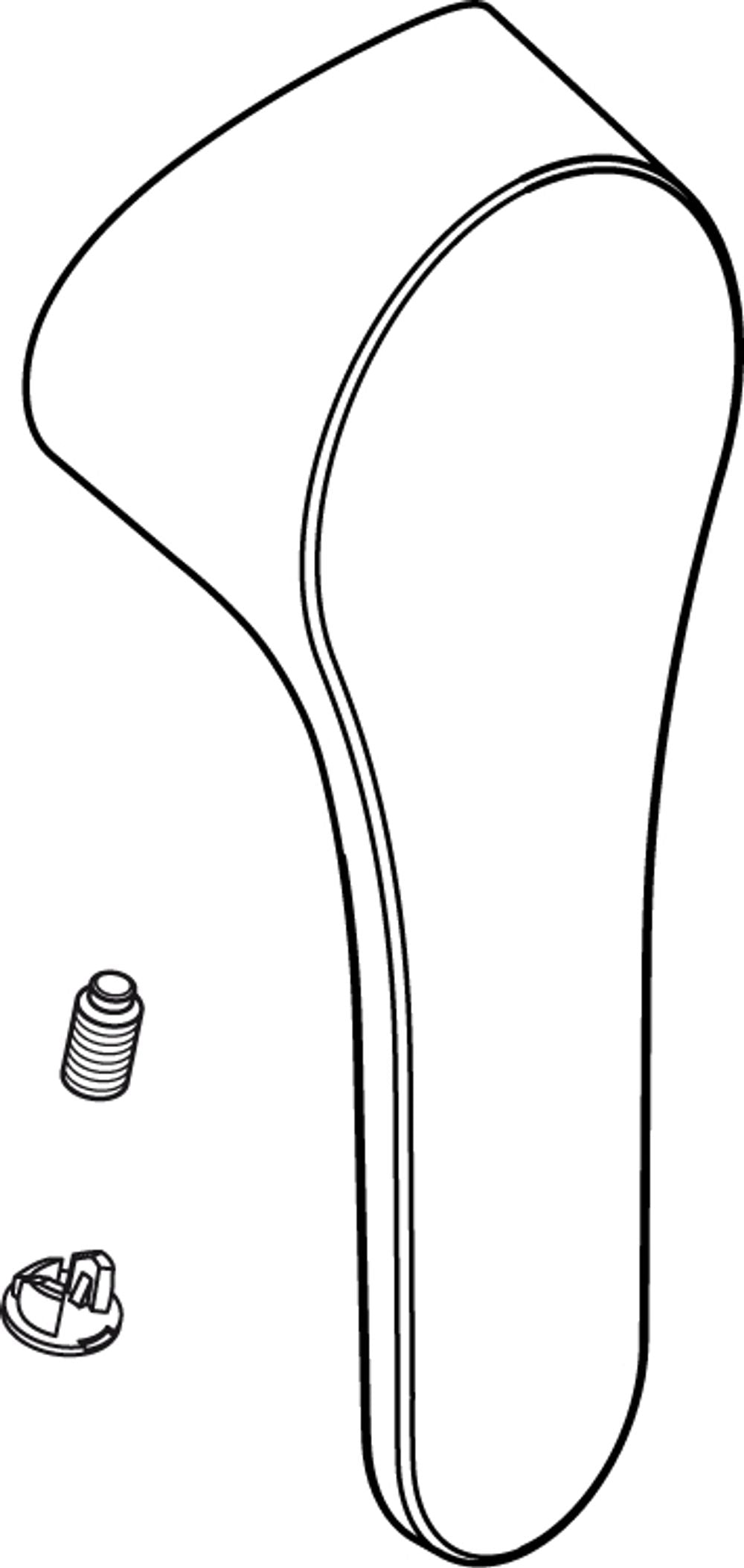 Ideal Standard Griff für Küchenarmatur Ceraform, Logo ISI, Chrom, B961425AA