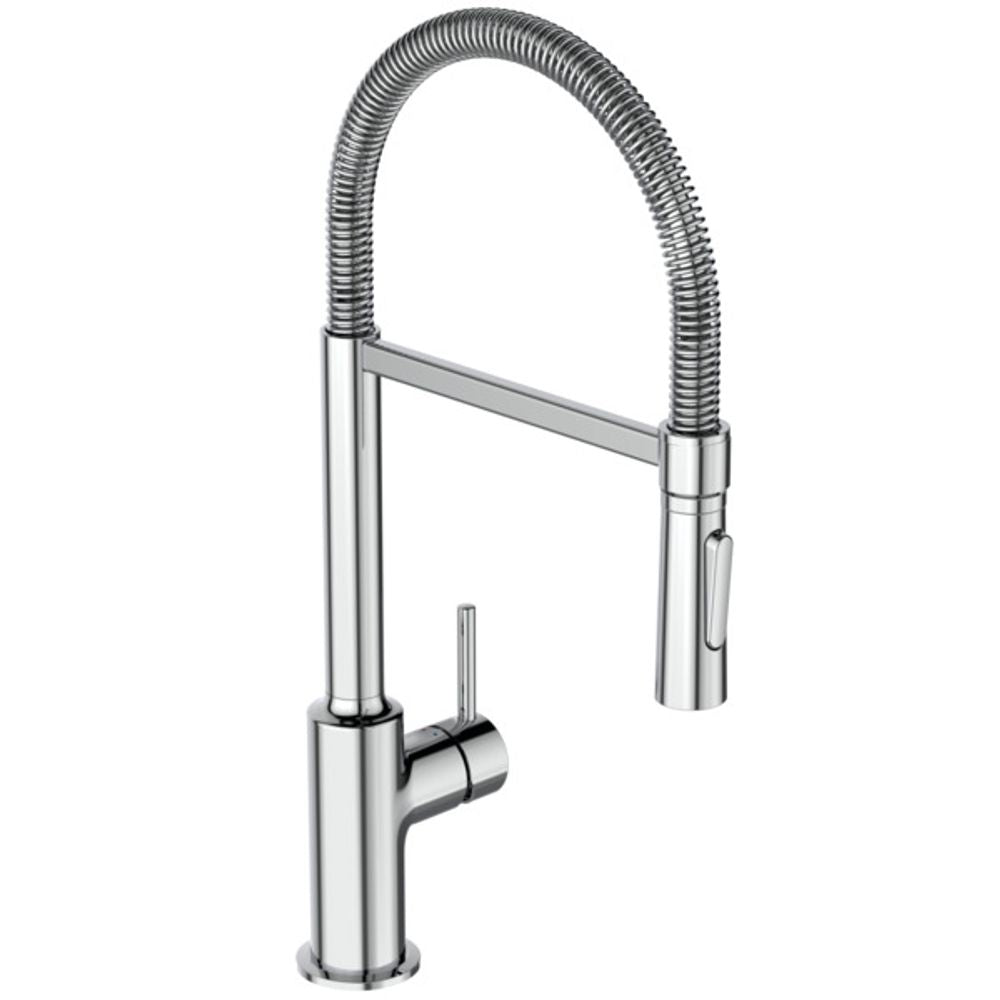 Ideal Standard Küchenarmatur Ceralook, Semi-Profi, Ausl. m.Federarm u.HB, Ausld.215mm,Chrom, BC302AA