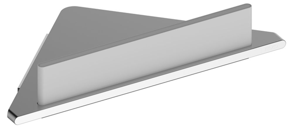 Keuco KE Eckduschablage Edition 400 11557, mit Glasabzieher, Aluminium silber-eloxiert, 11557170100