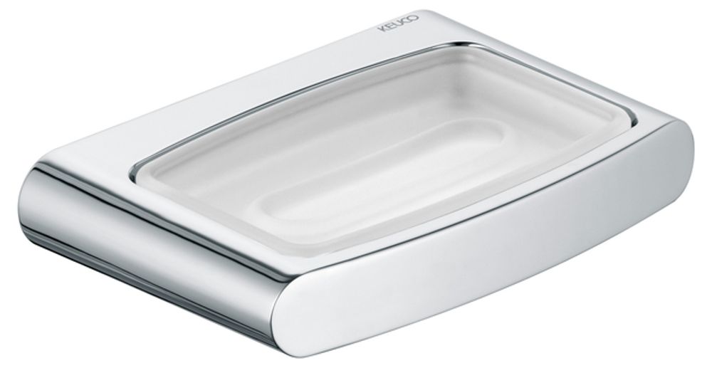 Keuco KE Seifenablage Elegance 11655, mit Echtkristall-Schale matt, verchromt, 11655019000
