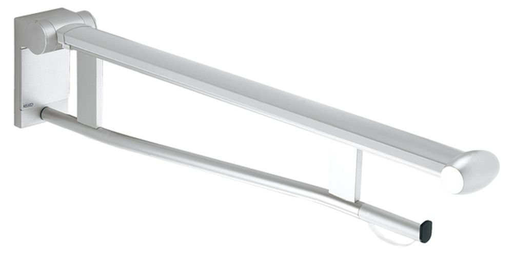 Keuco KE SK-Griff WC Plan Care 34903, mit WC-PH, verchromt/schwarzgrau, 700 mm, 34903010737
