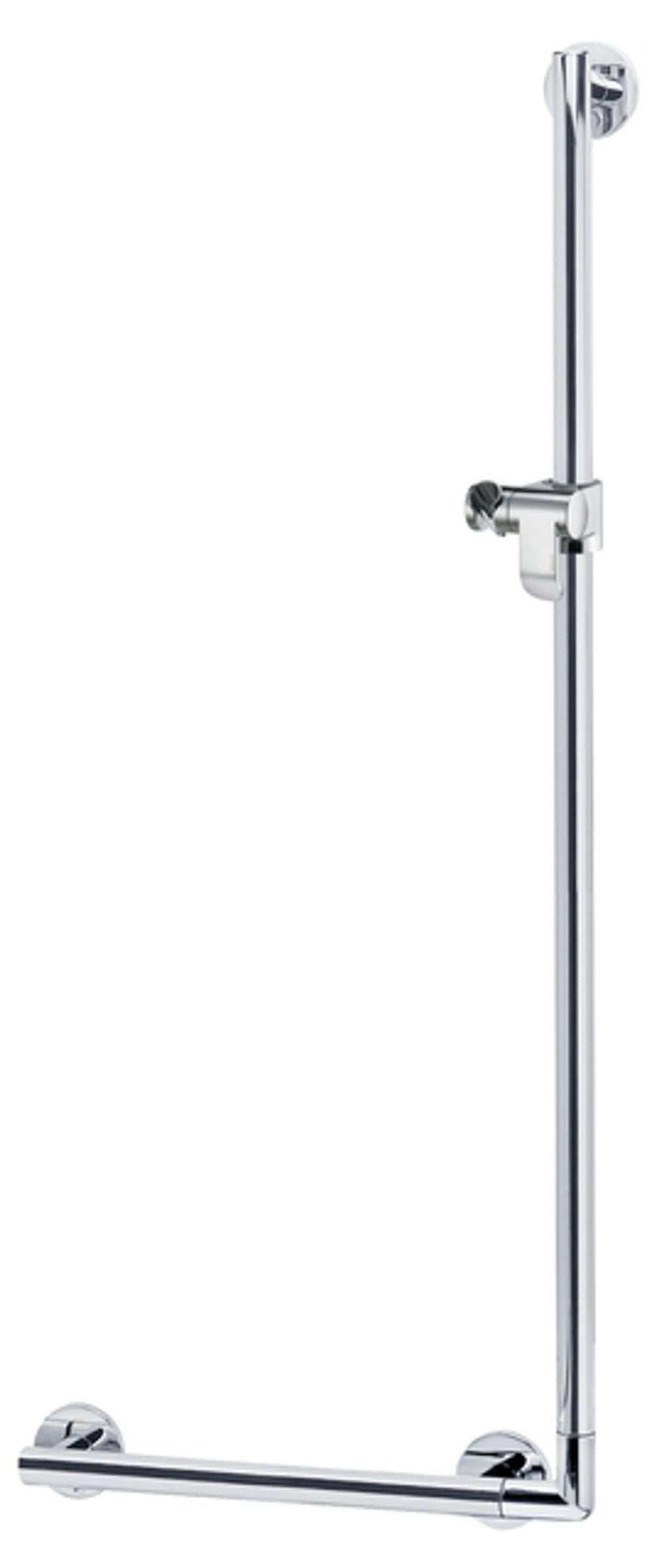 Keuco KE Winkelgriff Plan Care 34906, 90 Gr re/li, mit Brausehalter, silber-eloxiert, 34906170411