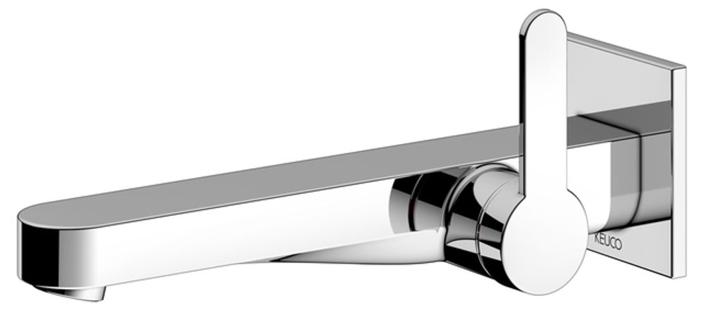 Keuco KE EHM-WT-Mischer UP IXMO 59516 Wandm./Ausf.eck. Ausl.225mm/Flat verchr., 59516011302
