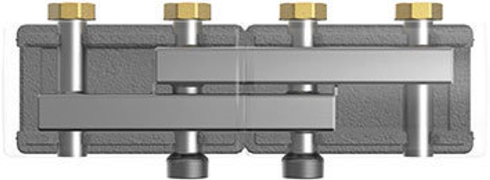 Verteiler DN 25 2-fach thermisch getrennt mit EPP-Isolierung, 463412CSM01