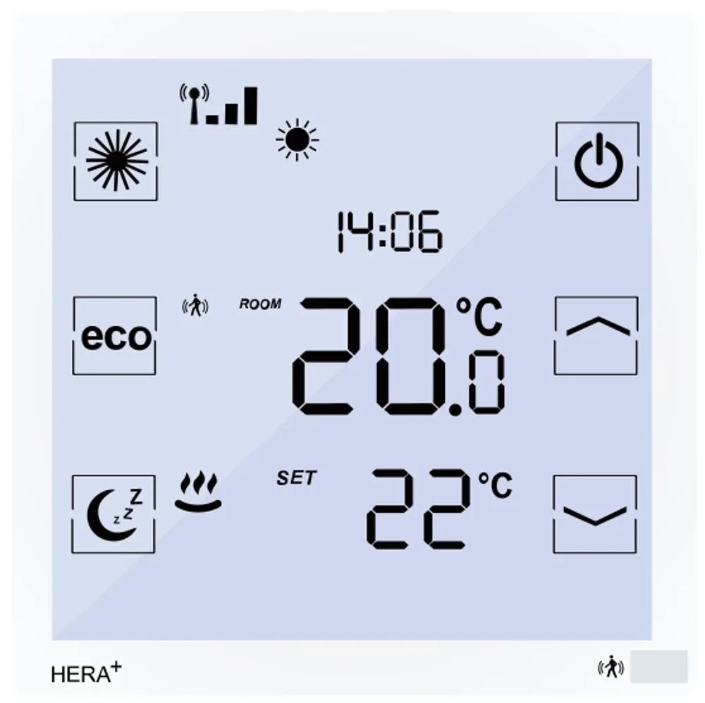blossom-ic Hera+ Funk-Raumthermostat Batterie 4x1,5V für Hera+ Primus/Extensia PRO für Fußbodenheizung, Heizen+Kühlen, HPWK-4120