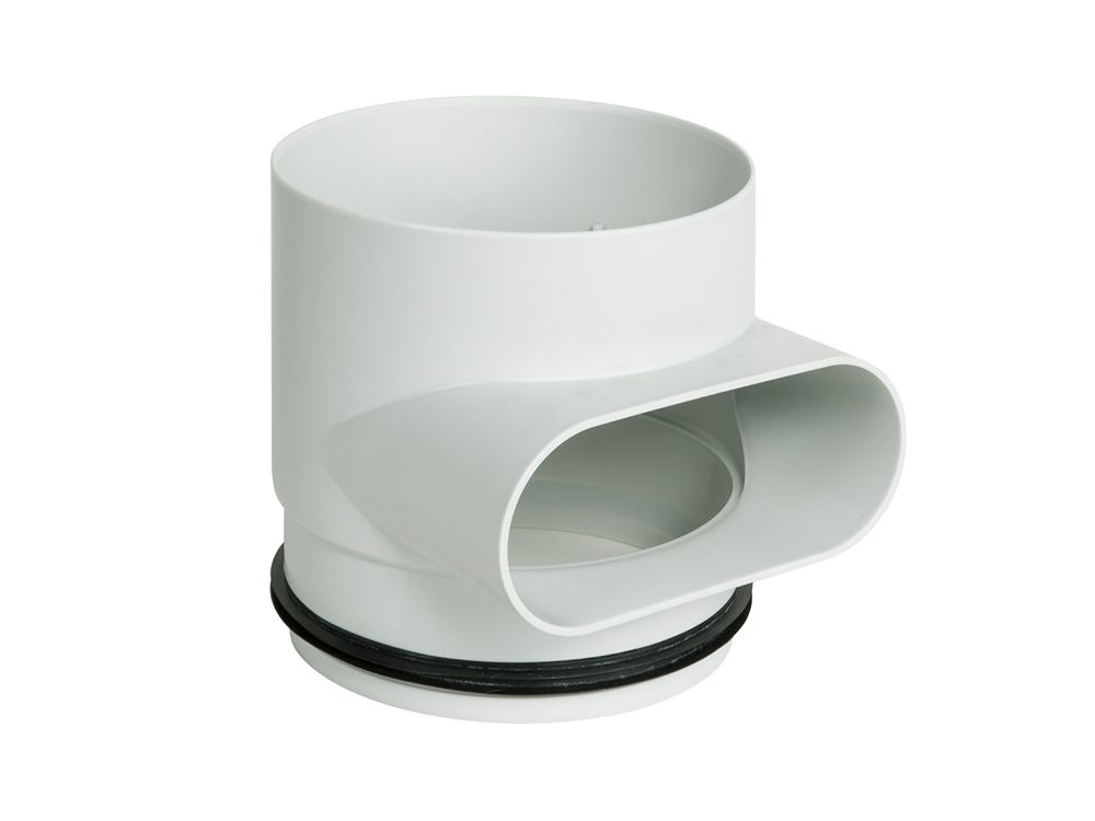 Fränkische T-Stück profi-air Ovalkanal 163x68 mm - DN 160 auf ISO, 78316060