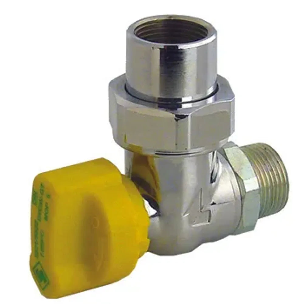 Seppelfricke SEPP Gas Gasgeräte-Eckkugelhahn verchromt a/i R1"xRp1" (DN25) Cr Typ 5522, 0029485