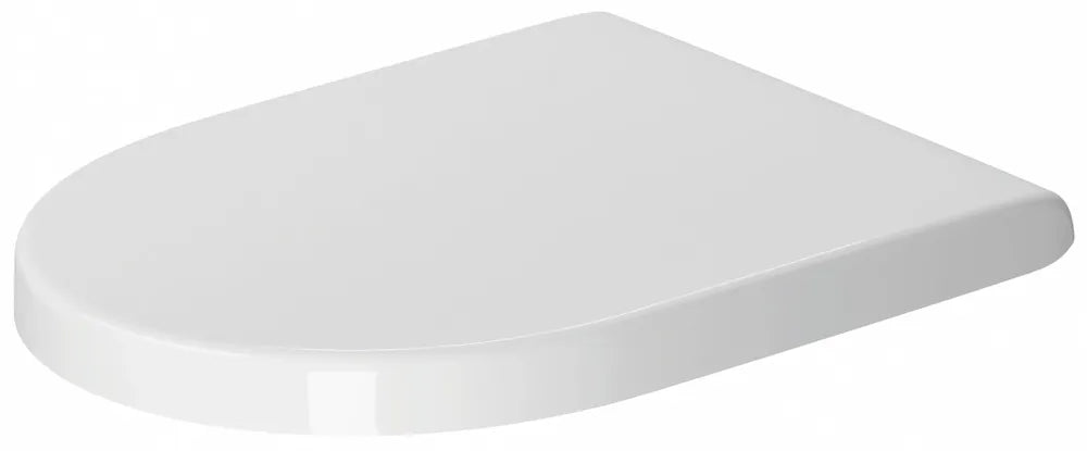 Duravit WC-Sitz Starck 3 ohne SoftClose Scharniere edelstahl, weiß, 0063810000
