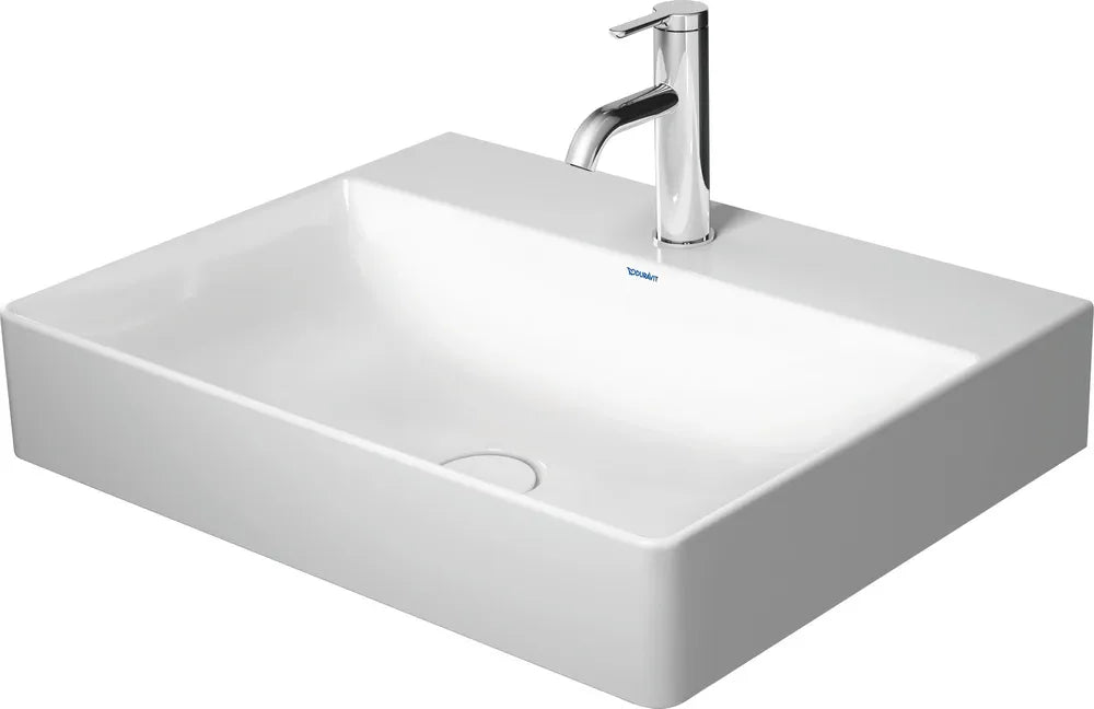 Duravit Waschtisch DuraSquare 600mm o.ÜL, m.HLB, 1 HL, geschl., weiß, 2353600071