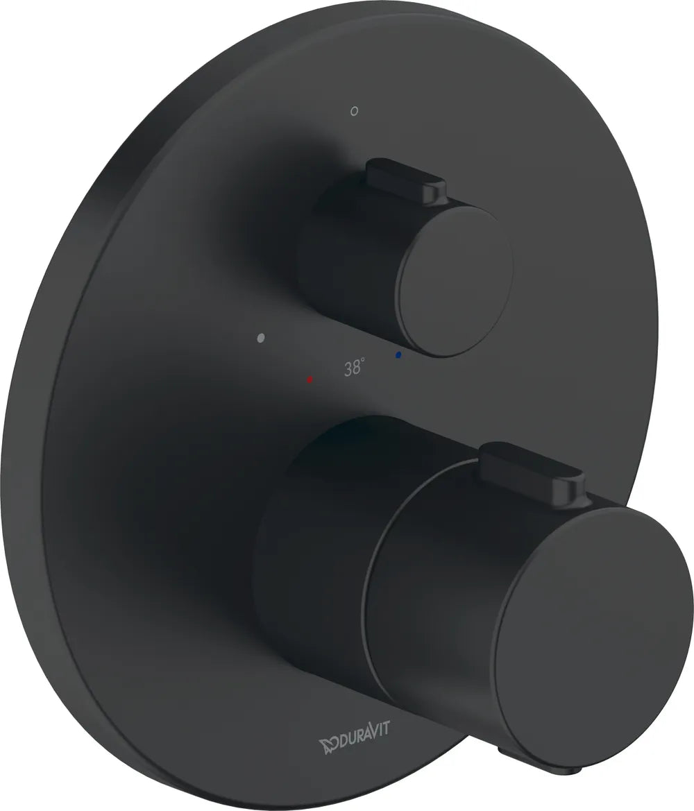 Duravit Thermostat Unterputz,Rund Verbrauer 1, Schwarz Matt, TH4200016046