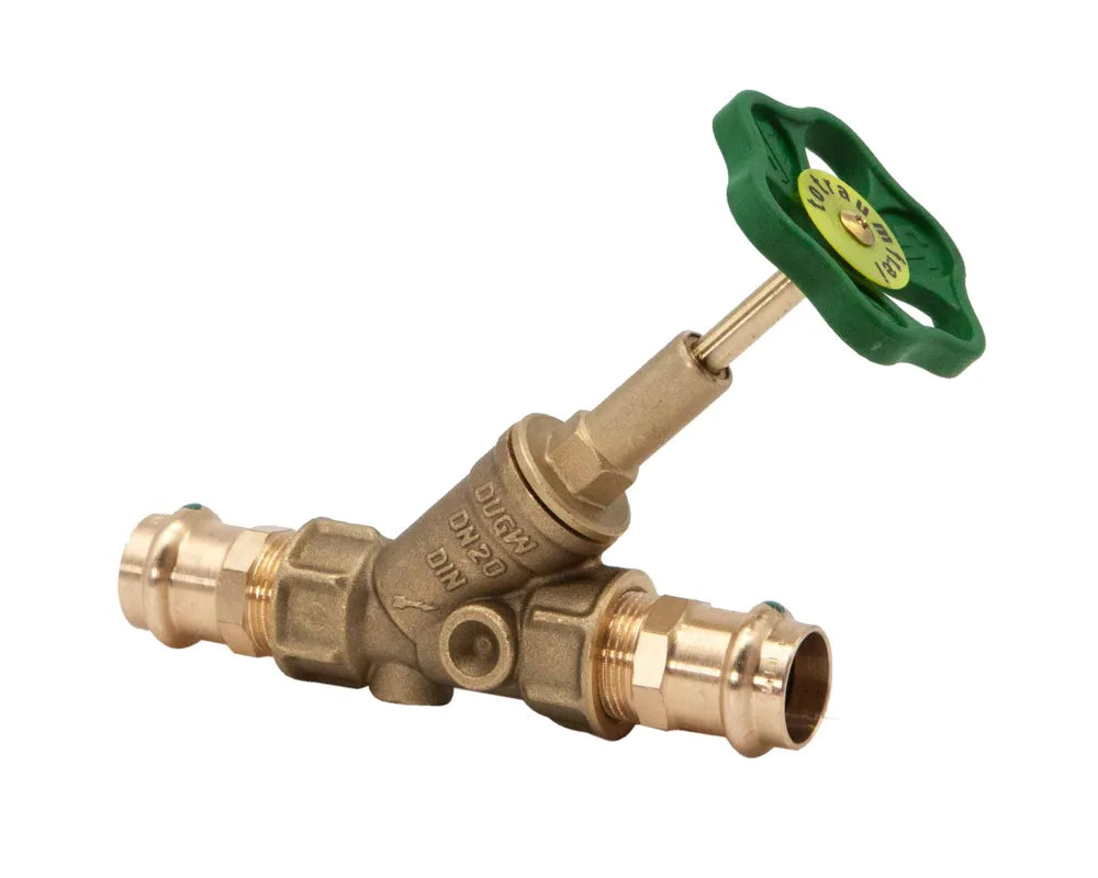 JS Freistromventil mit Pressanschluss (Innengewinde), ohne Entleerung, mit steigender Spindel, DN20, Pressdurchmesser 22mm, DVGW geprüft, 0015082200001