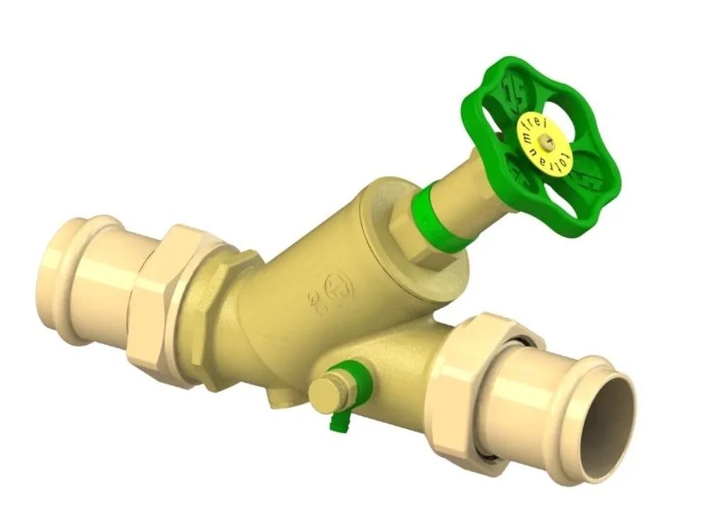 JS KFR-Ventil, mit Pressanschluss (Außengewinde) MULTI, mit Entleerung, mit nicht steigender Spindel, DN40, Pressdurchmesser 42mm, DVGW geprüft, 0016874200001