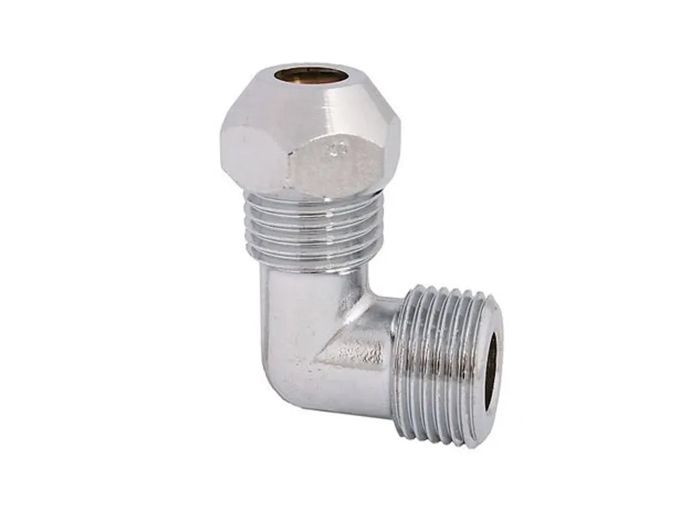 JS Winkel mit einer Quetschverschraubung, DN10, 1/2'' x 1/2'' x 10mm, verchromt, 0018921510001