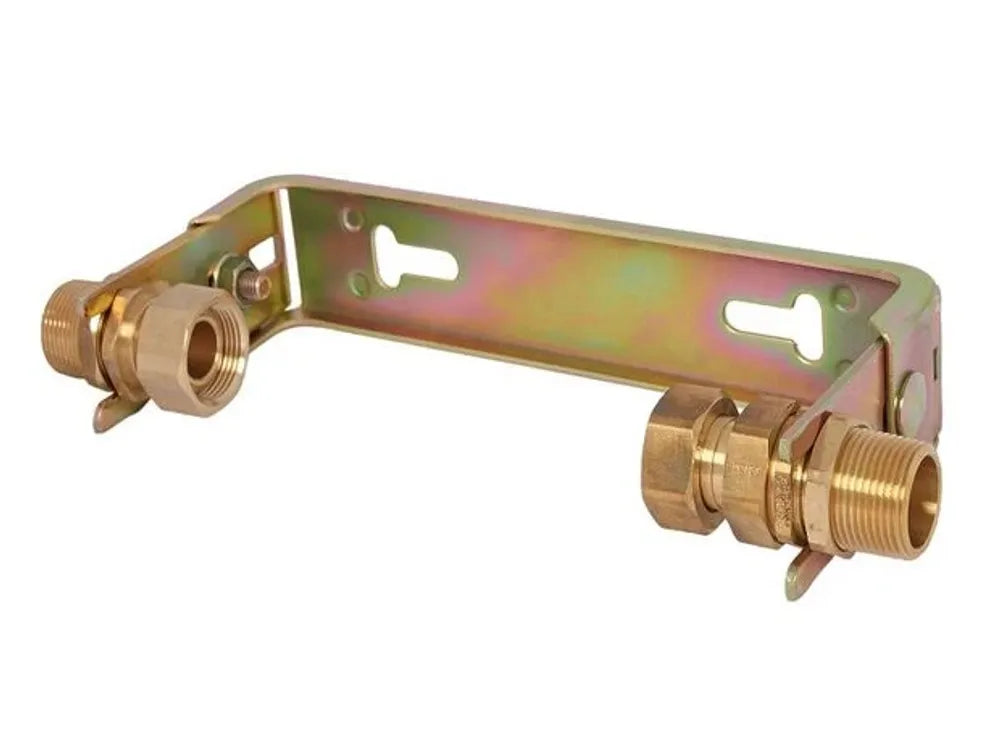 JS Wasserzähler-Einbaubügel, waagerecht, mit Verschraubung, verstellbar, mit Dauerdurchfluss Q3=10,0m^3/h, 1 1/4'' x 1 1/4'', verzinkt, 0022603270001