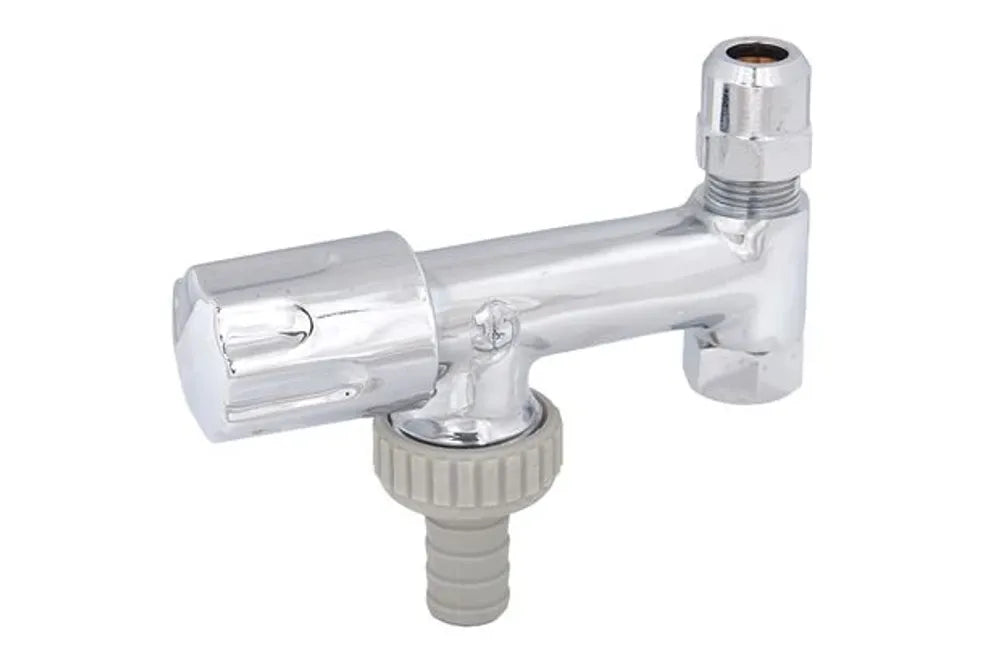 JS Geräteventil für Eckventil, Schlauchverschraubung, Designgriff, DN10, 3/8'', poliert und verchromt, 0071211050001