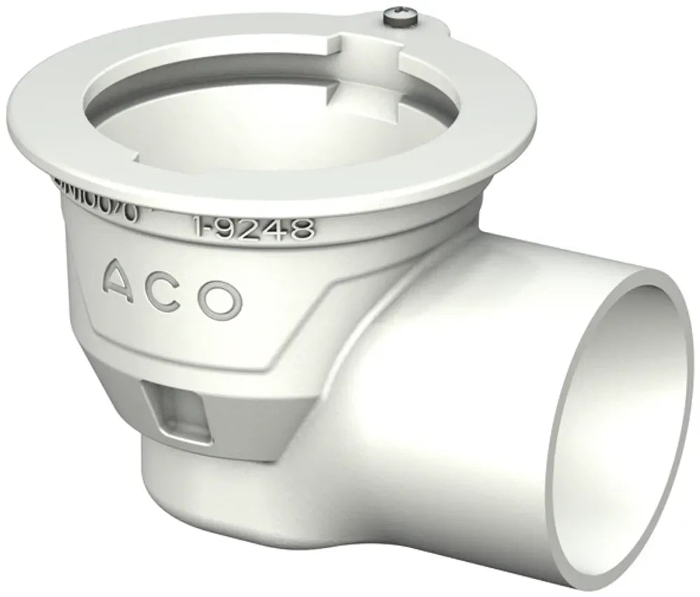 ACO Bodenablauf Passavant DN100/1,5 Grad/1,6l/s/Halter./epoxiert, 5569.70.20