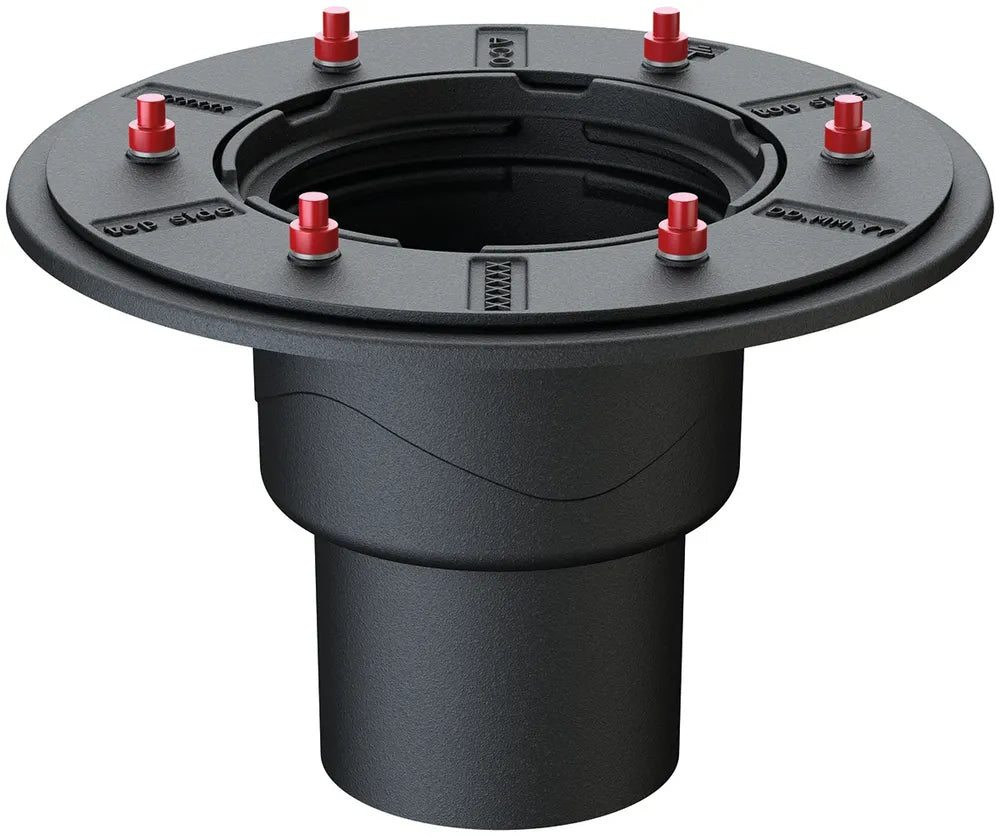 ACO Dachablauf Passavant Spin DN125/90Grad/Guss Pressflansch, 7035.10.12