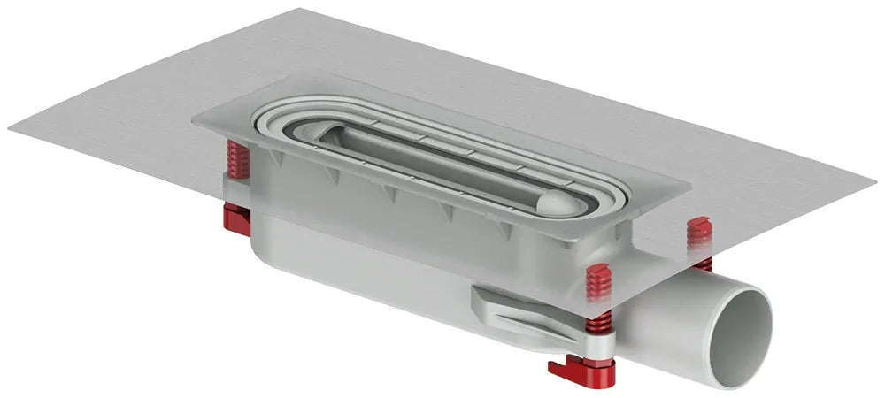ACO ShowerDrain S+ Ablauf/ DN50 /1,5Grad/ WS 30 mit Dichtmanschette / mit Befestigungsset OKE 70-160 mm, 9010.51.21