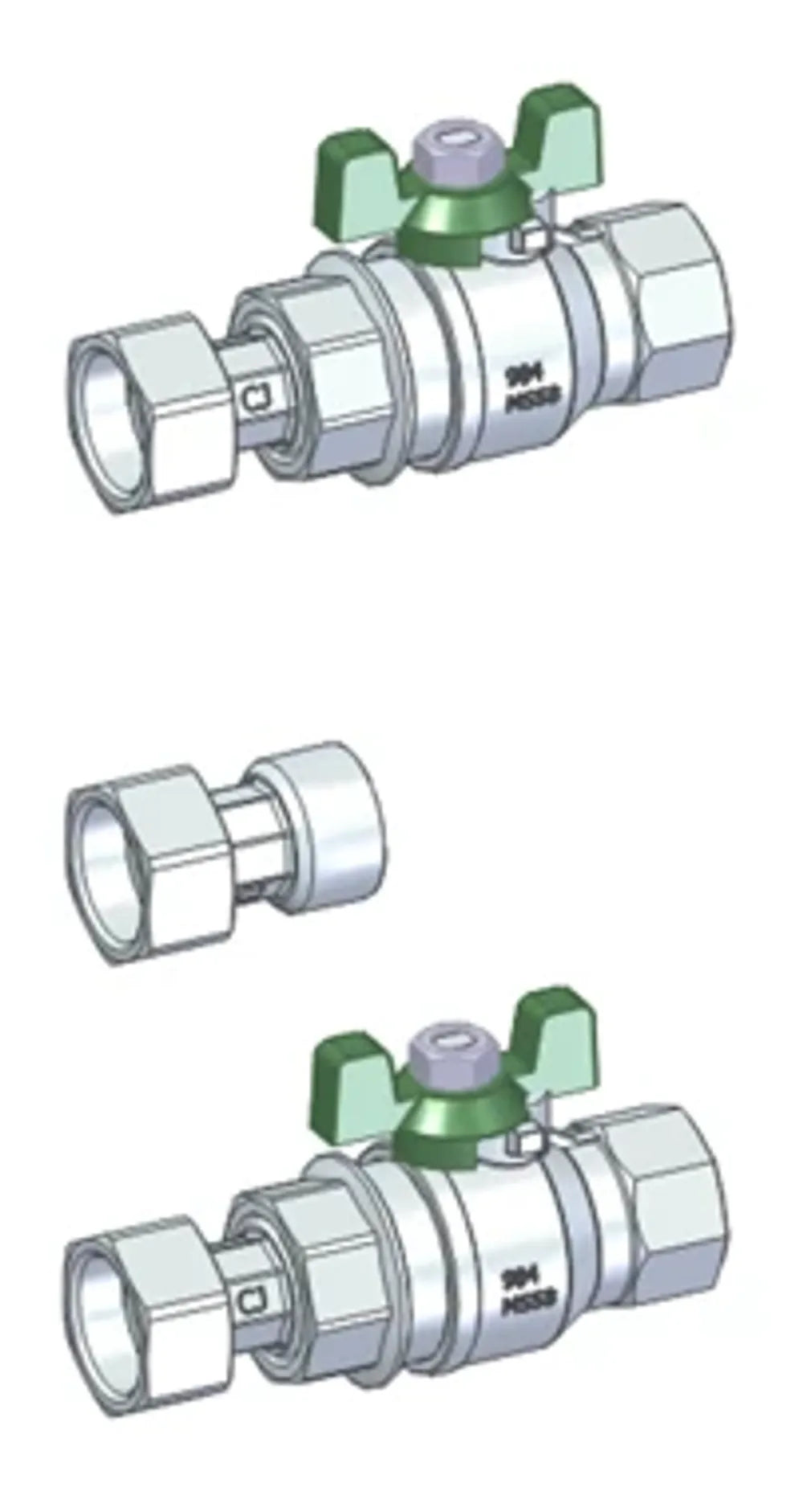 Remeha Anschlussset Aufputz Heizung 3/4 Zoll , 7888334