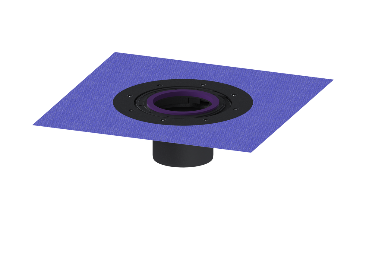 KESSEL-Verlängerungsstück - H: 120 mm, mit Klebeflansch, 48900