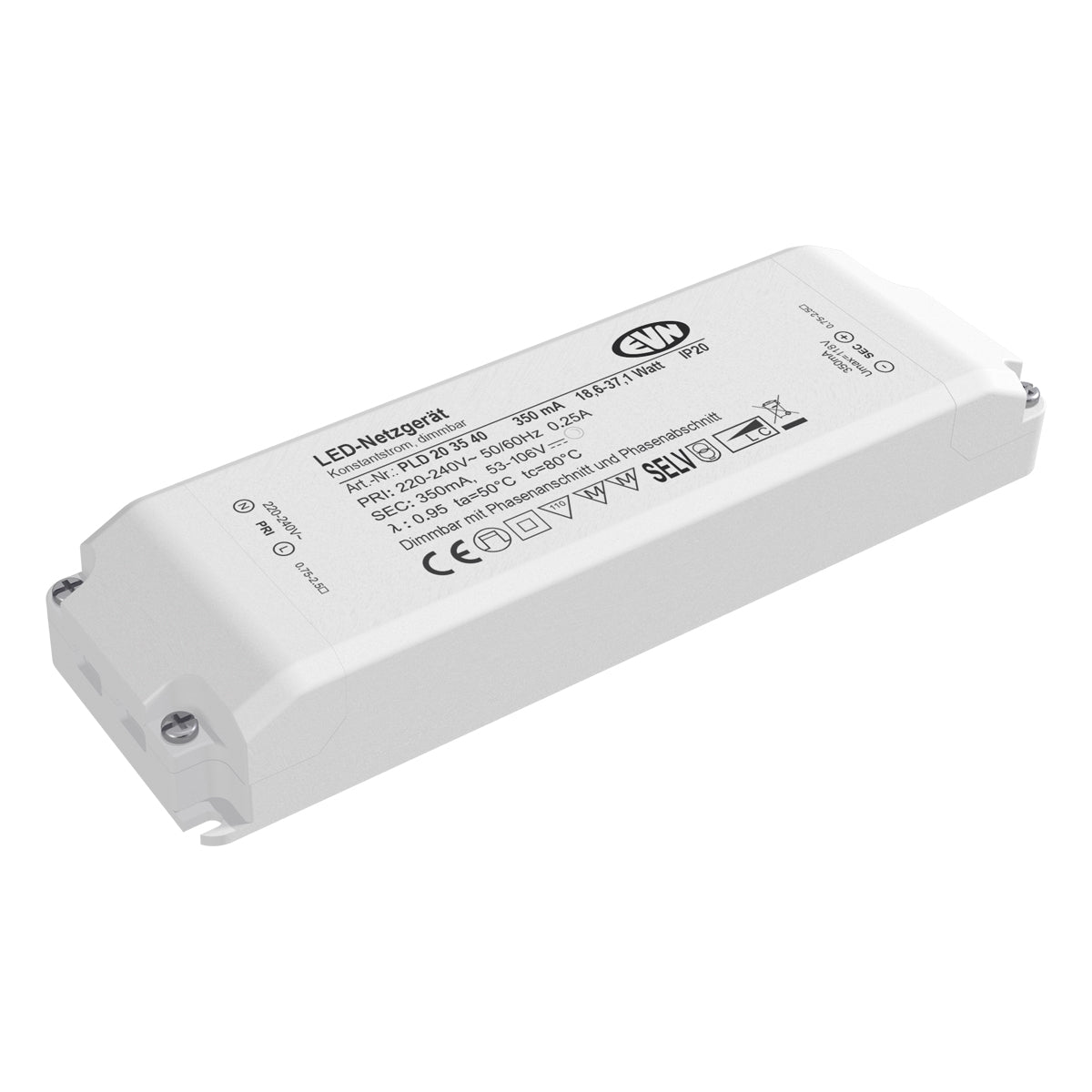 EVN LED-Steuerung 18,6-37,1W 350mA 106V PLD203540 dim dim IP20 Kstgeh dyn