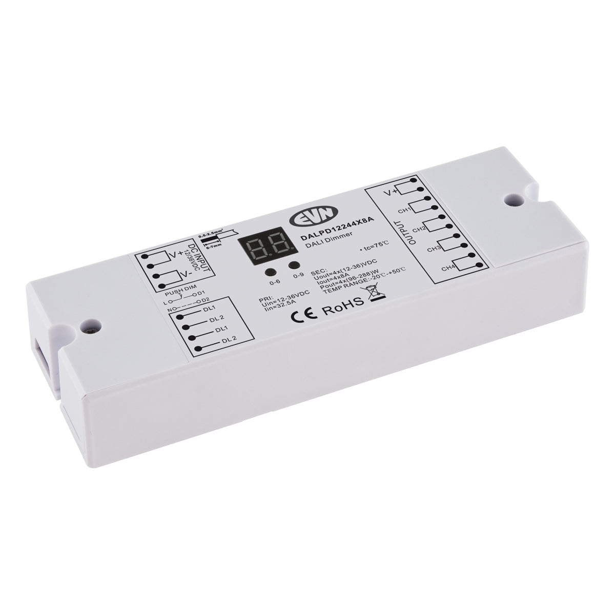 EVN LED-Trafo 384-1152W 8000mA 36V DALI DALPD12244x8A IP20 Kstgeh dyn