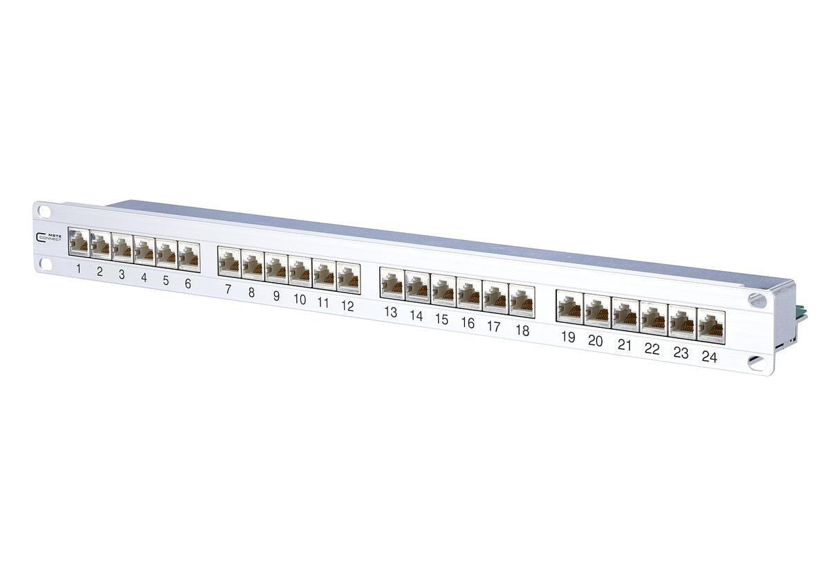 METZ CONNECT Patchpanel 24Ports 1HE 130855C-E 24Ports Cat6A Schirm