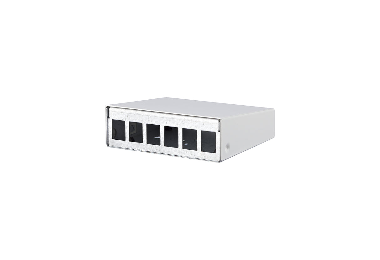 METZ CONNECT Modulträger Wandmont 6Ports 130861-0602KE RAL9010 43,63x125x110mm