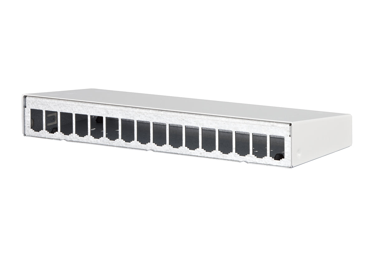 METZ CONNECT Modulträger Wandmont Schirm 130861-1602-E 16Ports RAL9010