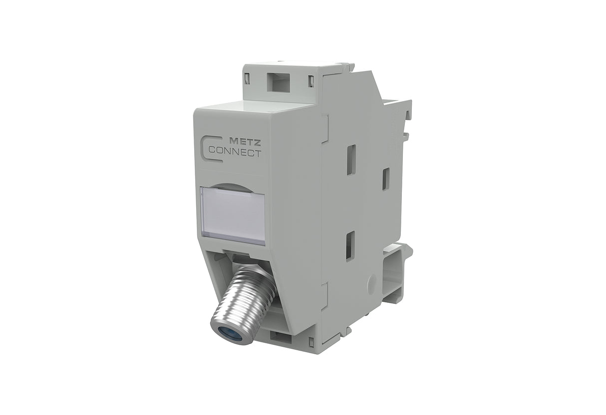 METZ CONNECT Gehäuse F-Stecker lgr mt 130898018003-E einrasten m.Beschr.Feld