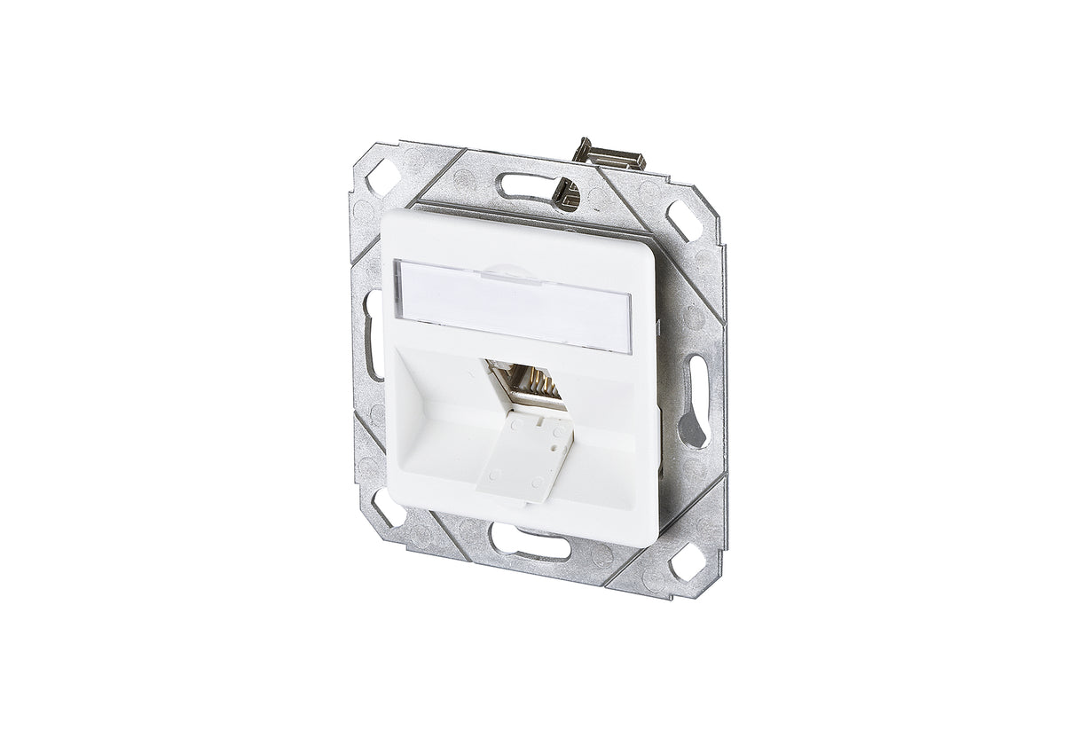 METZ CONNECT Anschlussdose Cat6A 1xRJ45 1309111127-E ver-ws Kanaleinb schräg