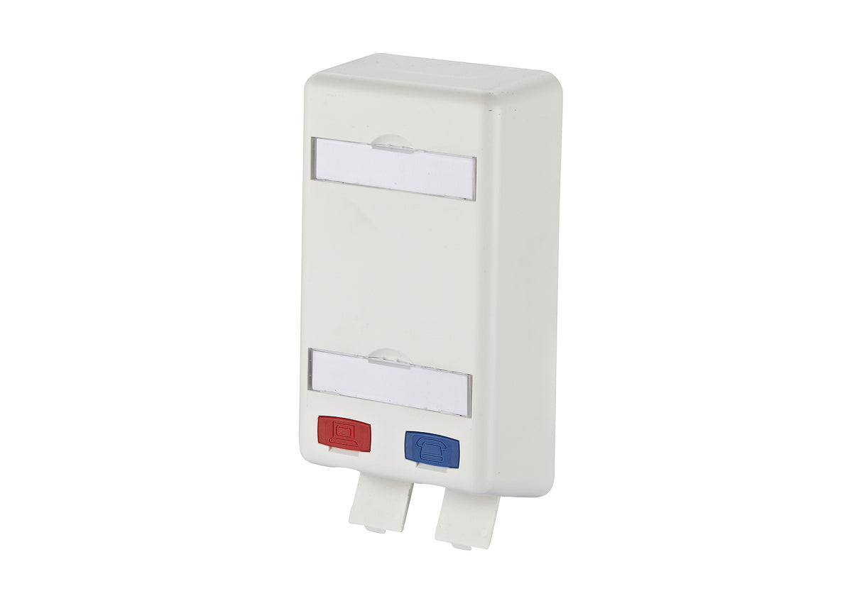 METZ CONNECT Multifunktionsdose AP 2slot 1309150102-E Kanaleinb ws RAL9010